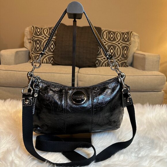 EUC Coach- Black Patent Leather Demi Crossbody Bag - Picture 2 of 13